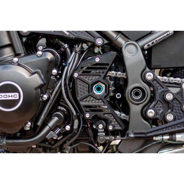 在庫有り ARCHI アーキ PMC ピーエムシー ビレット・ハニカム スプロケットカバー マットコークブラックZ900RS/CAFE 189-5394の画像