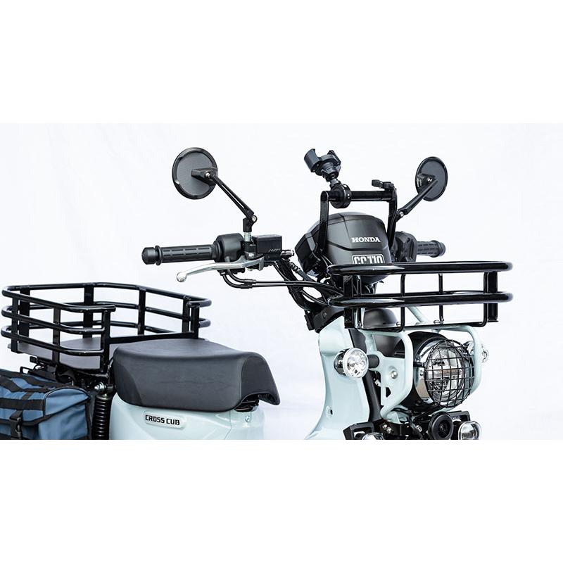 在庫有り ミラー TECH12 ラウンド ショートアーム ブラック/カーボン 片側1個（左右兼用） KIJIMA キジマ 203-8092_4