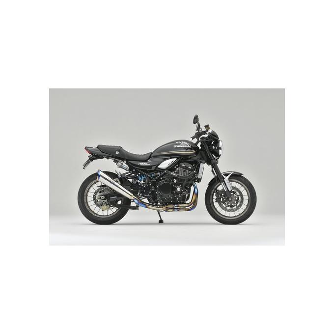 OVER RACING（オーバーレーシング） フルチタン メガホンマフラー 焼色