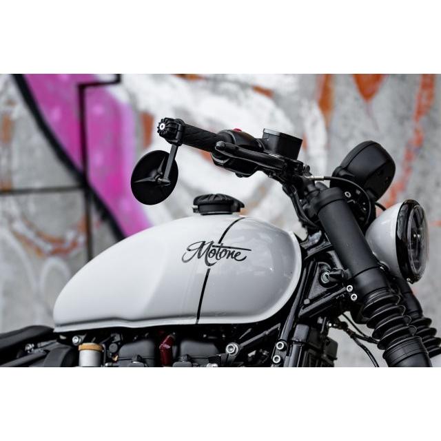 MOTONE CUSTOMS モートーン バーエンドミラー TRILINE 100mm 1個