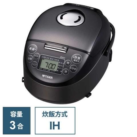 タイガー（TIGER） IHジャー炊飯器 3合 スチールブラック JPF-G055KL