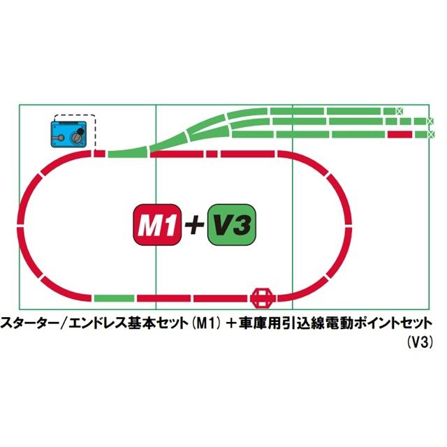 在庫有り 正規品 KATO カトー Nゲージ Ｖ３ 車庫用引込線電動ポイントセット 20-862_3