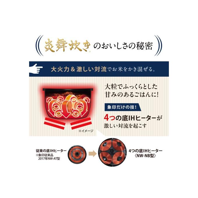 象印（ZOJIRUSHI） 在庫有り 圧力IH炊飯ジャー 炎舞炊き NW-NB10 WA