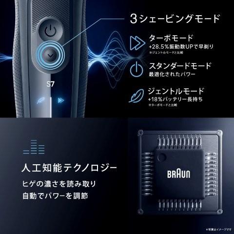 BRAUN ブラウン 正規品 ブラウン ブラウン 電気シェーバー シリーズ7 防水設計 充電式 コードレス ディープキャッチ網刃 3枚刃 ブラック 73N-85010S_9