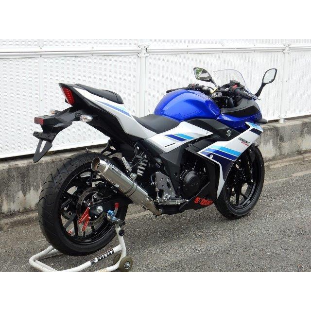 WR’S ダブルアールズ マフラー ラウンド・ステンレスサイレンサー スリップオン GSX250R BF3220JMの画像