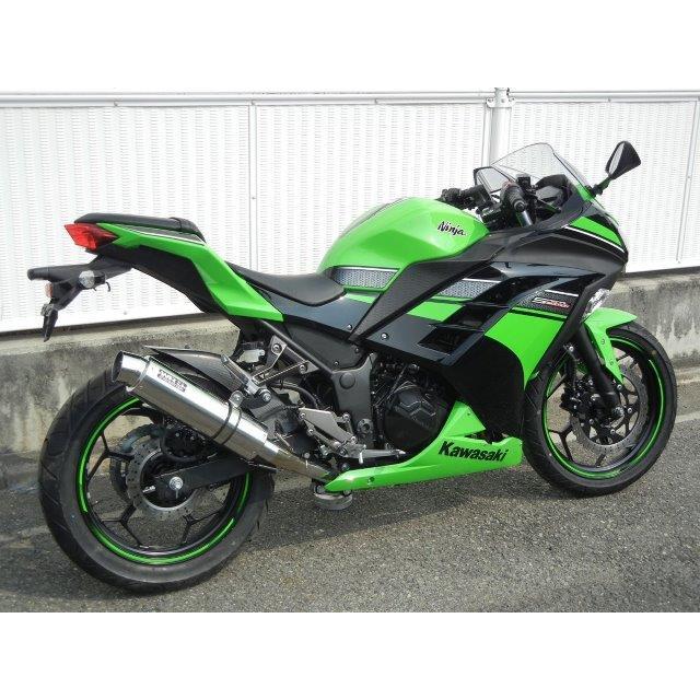 WR’S ダブルアールズ マフラー ラウンド・ステンレスサイレンサー スリップオン Ninja250・ABS/Z250ABS BF4250JMの画像
