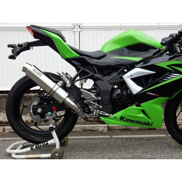 Ninja250SL/ABS スリップオンマフラー ラウンド/ステンレスサイレンサー   WR’S ダブルアールズ BF4260JMの画像