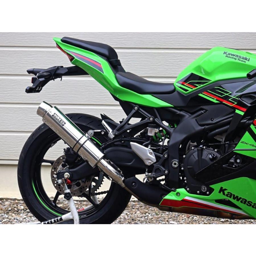 WR’S ダブルアールズ KAWASAKI カワサキ ZX-4R SE/ZX-4RR (23-) 8BL-ZX400P スリップオンマフラー ラウンド/ステンレスサイレンサー BF4440JMの画像