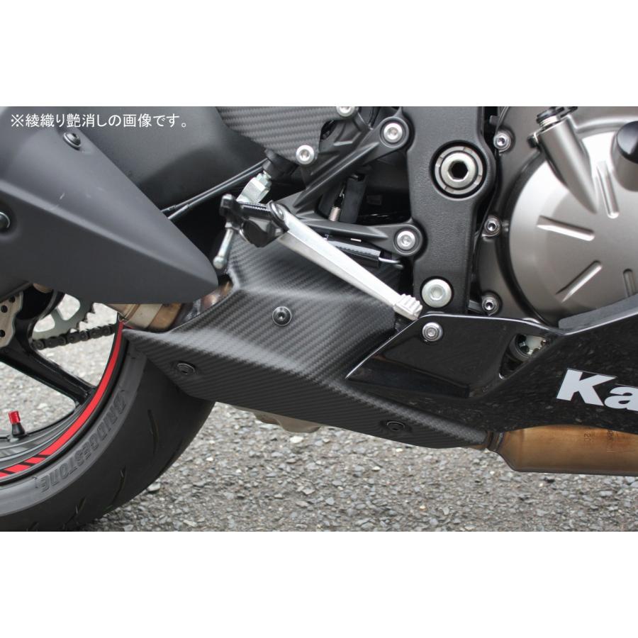 KAWASAKI ZX-6R 2013-2020 マフラーカバー ドライカーボン SPEEDRA