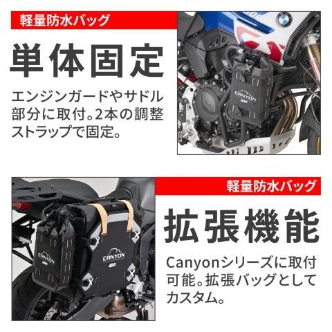 20260520 予定 GIVI ジビ デイトナ フレームバッグ 防水 4L CANYONシリーズ GRT730 ブラック 63439_4