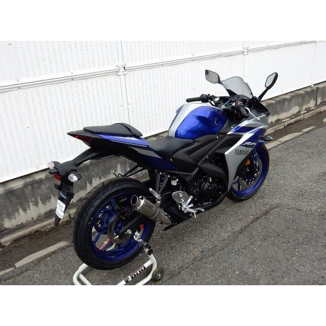 YZF-R25 WR'S 異型 チタン オーバル スリップオン マフラー R3 WR's チタンショートオーバルサイレンサー R25 R3 スリップオン