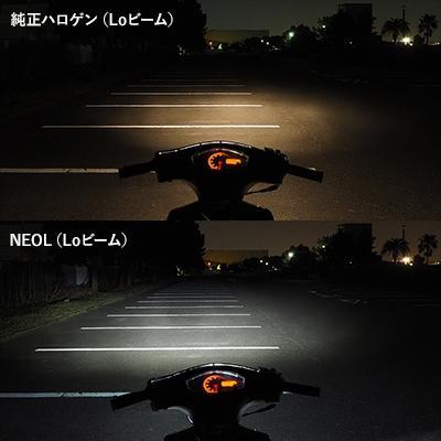 スーパーカブ110 PRO / エイプ100  SPHERE LIGHT ミニバイク用LEDヘッドライト NEOL PH7型 6000K スフィアライト SBNR060の画像