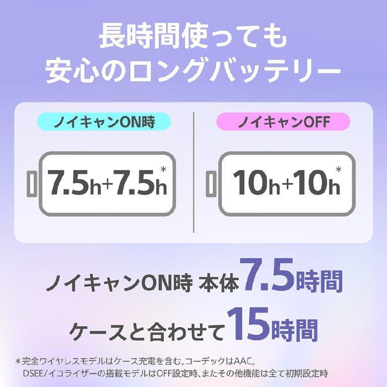 SONY ソニー 完全ワイヤレスイヤホン ワイヤレス(左右分離)/ノイズキャンセリング対応/Bluetooth対応 ブラック WF-C700NBZ｜occrooms｜06