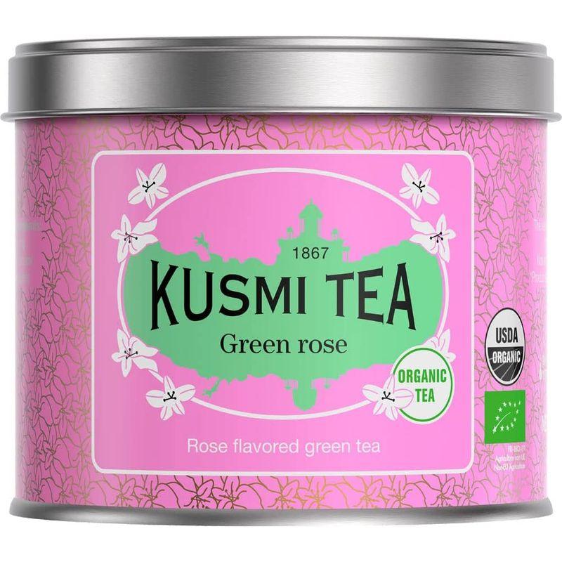 KUSMI TEA クスミティー グリーンローズ 100g缶 オーガニック 有機JAS認証 緑茶 正規輸入品