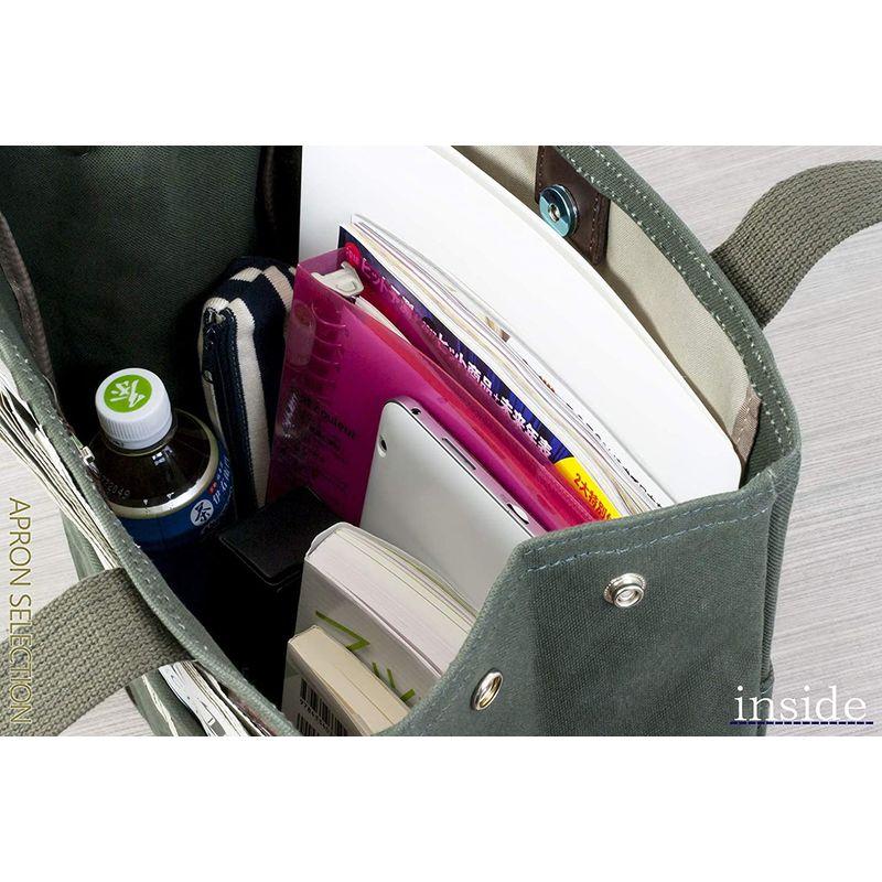 日乃本帆布 帆布 トートバッグ L 4ポケット No，203 (モスグリーン) 帆布 トートバッグ 4ポケット No，203 モスグリーン