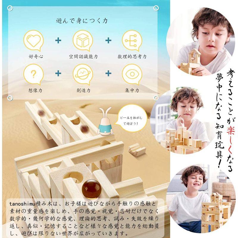 現品発送 tanoshimu 知育玩具 積み木 おもちゃ ビー玉転がし 木製 無塗装 ブロック 立体 パズル スロープトイ 迷路 誕生日 クリスマス 【E1724417947】(9809円)