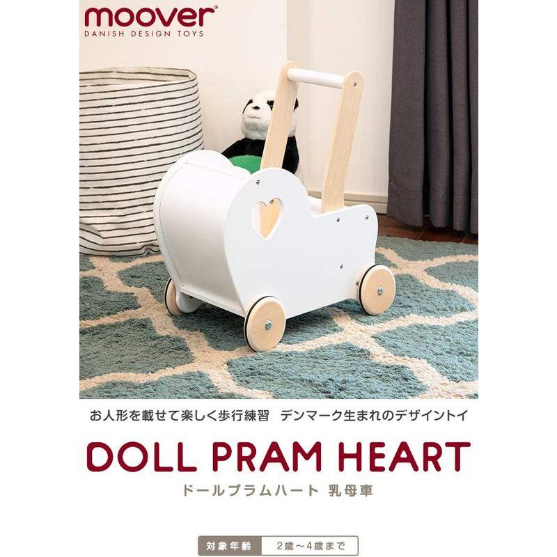 Moover DOLL PLAM HEART ドールプラムハート 乳母車 ホワイト 手押し車 人形遊び お母さんごっこ ベビーカー ワゴント 約 DOLL PLAM HEART ドールプラムハート 乳母車 ホワイト 手押し車 人形遊び お母さんごっこ ベビーカー ワゴント サイズ