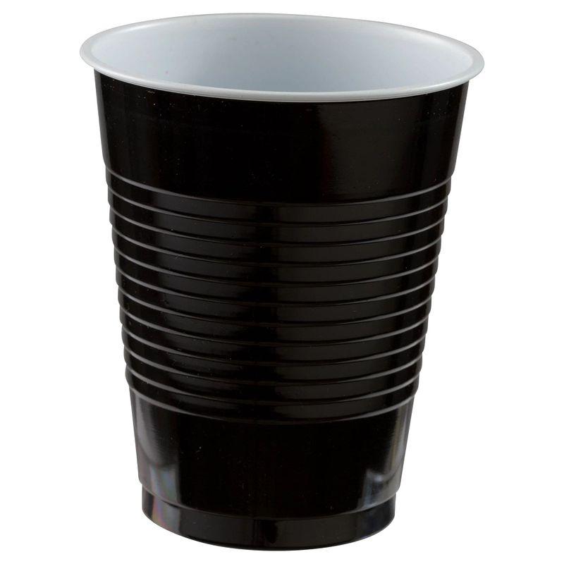 Black Big Party Pack 16 oz. Plastic Cups ブラックビッグパーティーパック16オンス?プラスチック製コ
