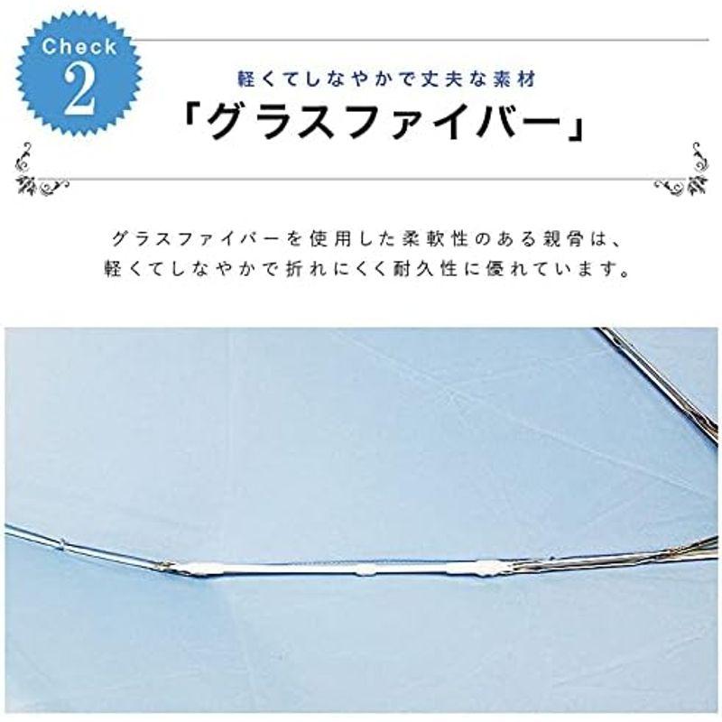 折りたたみ傘 レディース 軽量 丈夫 超撥水 グラスファイバー (ラベンダー)