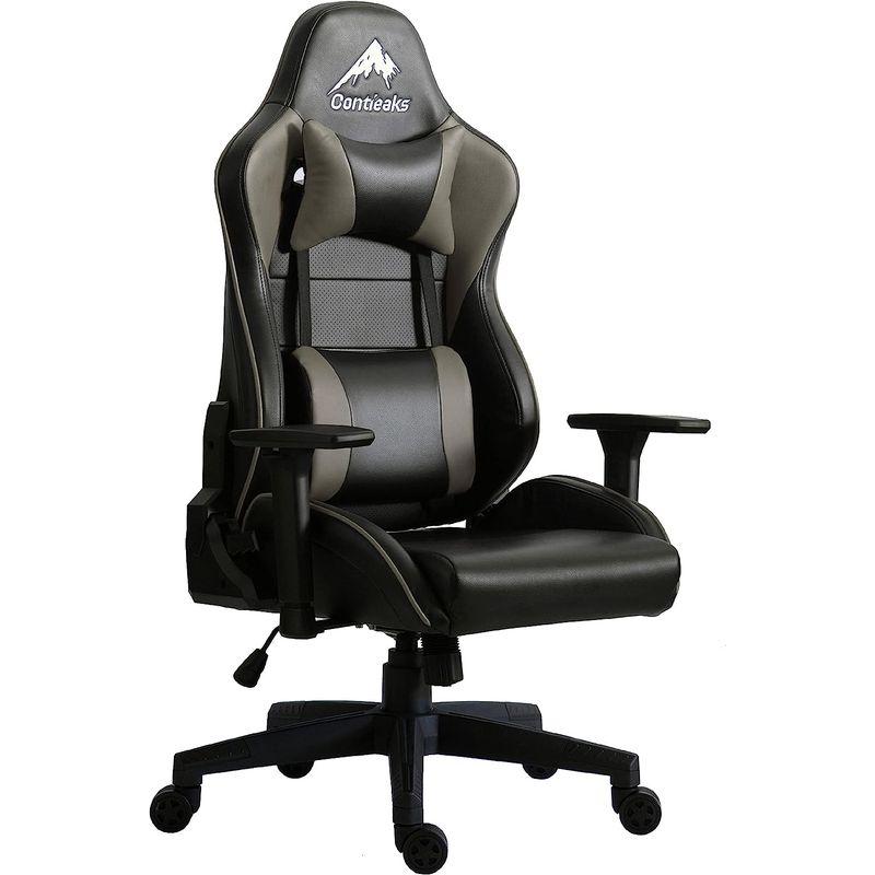 【値下げ】 Contieaks(コンティークス) ゲーミングチェア アイガー グレー 314480 【RI8268718776】(29684円)