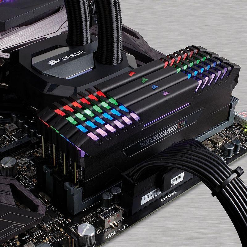 【美品】 Corsair Vengence シリーズ RGB LED搭載 DDR4 3466Mhz ハイエンドメモリーモジュール 32GB(8GBx4 【NAN7395707583】(26550円)