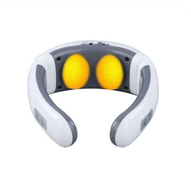 SQIAO首マッサージャー ネックマッサージャー マッサージ 器 首・肩・腰・ 肩こり ストレス解消 家庭用＆職場用＆車用 不眠症改善、多機能(USB充電式) | 