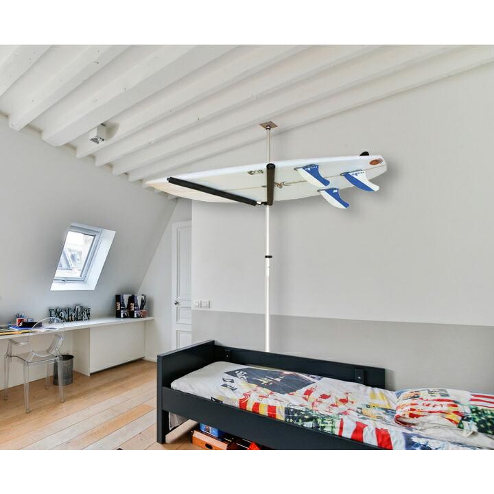 サーフボードラック 横置き 突っ張り棒 3m 縦 ツッパリ君セット 固定