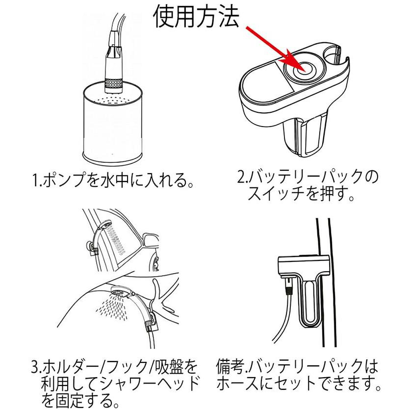 ラブルポリタンクケース＆ポリタンク＆充電式シャワー4点セット ボタニカル 防水 TOOLS ツールス 12リットルポリタンク2個 保温カバー 充電式ポータブルシャワー｜oceandept｜07