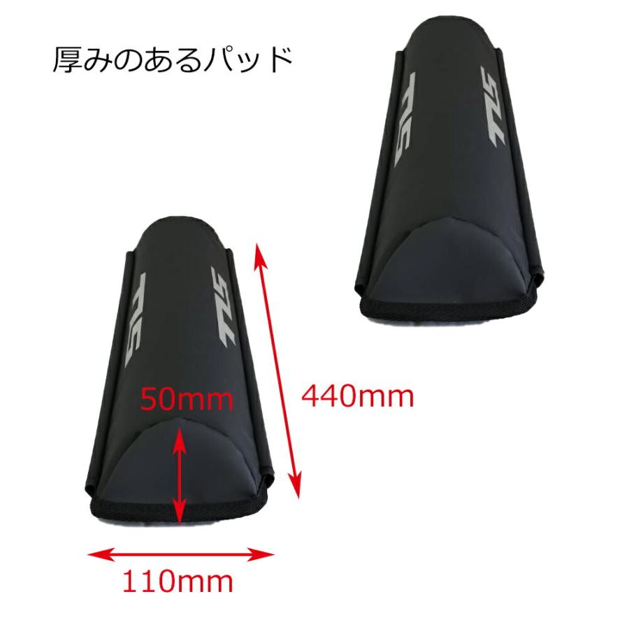 ルーフキャリアカバー フラットタイプ サーフボードキャリアパッド 車