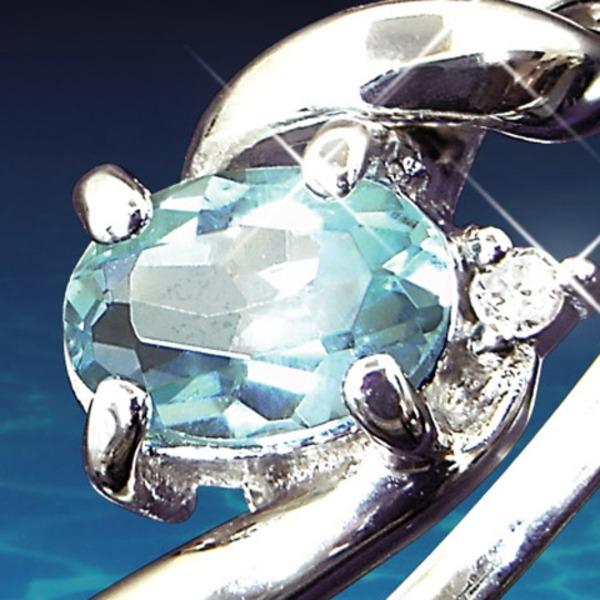 アクアマリンレディースリング11号4カラット指輪 アクアマリン