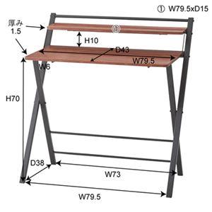 パソコンデスク ワークデスク 幅86cm ブラック スチールフレーム 木目調 フォールディングデスク リビング 在宅ワーク ゲーム｜oceaniaclub｜04