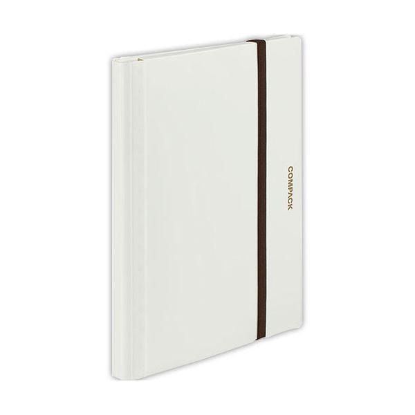 （まとめ）キングジム 二つ折りクリアーファイルコンパック 5ポケット 白 5894Sシロ 1冊 〔×10セット〕