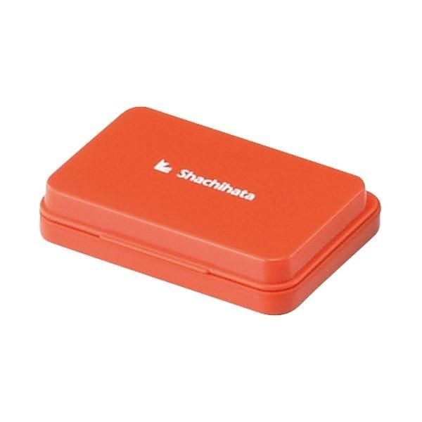 （まとめ）シヤチハタ スタンプ台 HGN-4-OR 特大形 朱〔×10セット〕