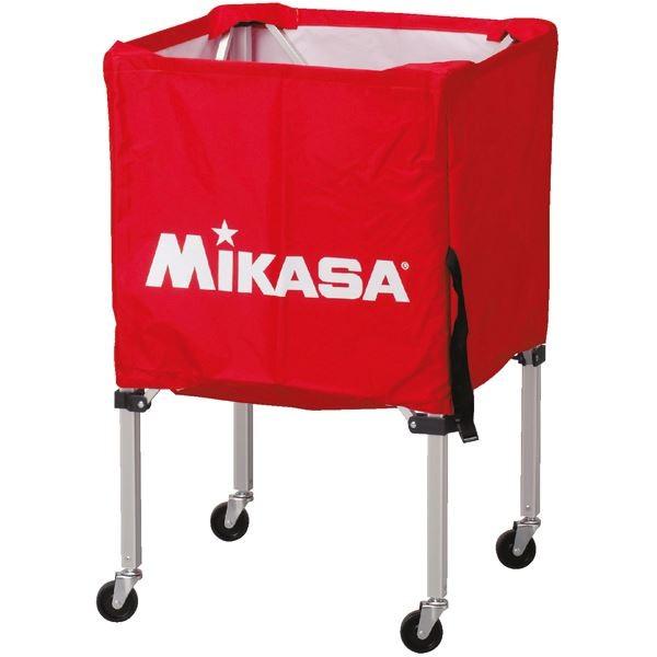 MIKASA（ミカサ）器具 ボールカゴ 箱型・小（フレーム・幕体・キャリーケース3点セット） レッド 〔BCSPSS〕
