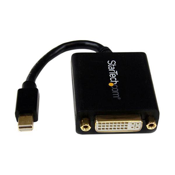 （まとめ）StarTech.com MiniDisplayPort-DVI変換アダプタ Mini DP（オス）-DVI-I（メス） 1920×1200 ブラック MDP2DVI 1個 〔×3セット〕
