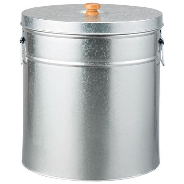 昔ながらの 米びつ/ライスストッカー 〔30kg シルバー〕 日本製 トタン