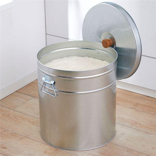 キッチン、台所用品 昔ながらの 米びつ/ライスストッカー 〔30kg シルバー〕 日本製 トタン製 気密性 〔キッチン 台所 店舗 飲食店〕