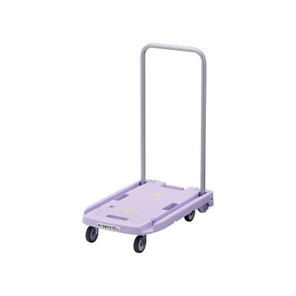 trusco 小型樹脂台車 こまわり君 省音g車輪 600mm×390mm パープル mp 