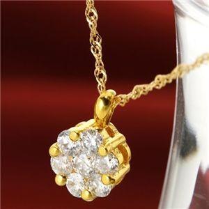 【希少品】 K18YG インビジブルセッティングダイヤ ネックレス 【NAN7184457379】(25795円)