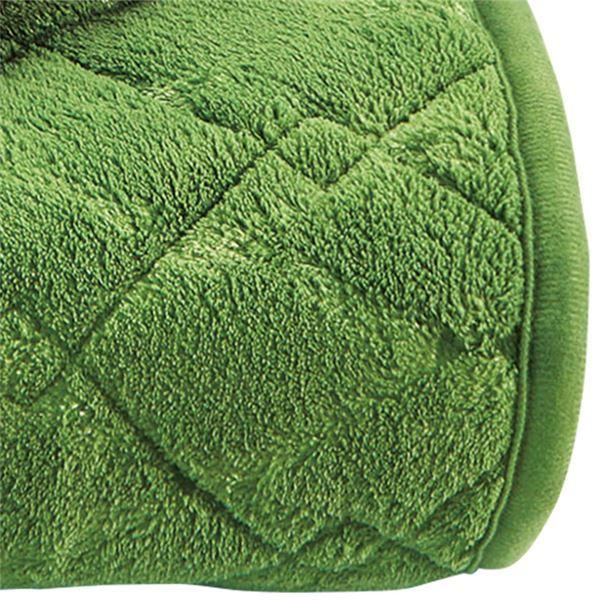 ラグ マット ふっくらタイプ 1.5畳 約130×185cm グリーン 長方形 洗える 吸湿発熱 抗菌 防臭 防ダニ はっ水 床暖房対応