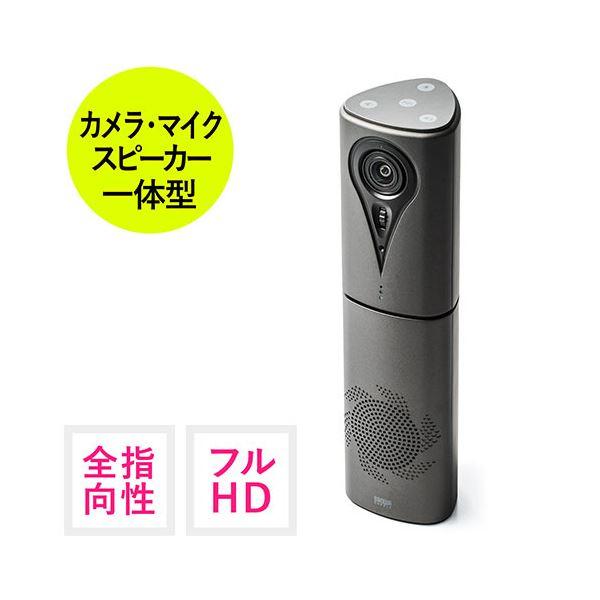 大注目商品 サンワダイレクトカメラ内蔵WEB会議スピーカーフォン カメラ マイク スピーカー一体型 フルHD USB接続 400-MC0131台