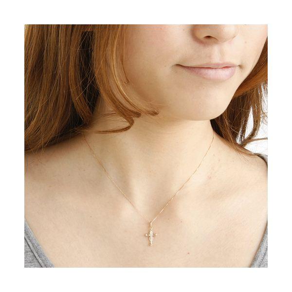 正規品 10金ピンクゴールド（K10PG） クロスダイヤモンドペンダント/ネックレス 【1904662015】(10845円)