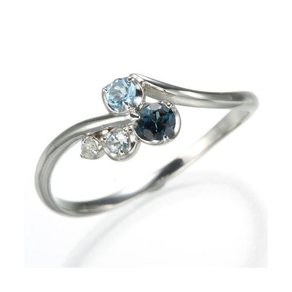 K10WG（ホワイトゴールド） グラデーションブルートパーズリング 21号 K10WG ホワイトゴールド グラデーションブルートパーズリング 21号