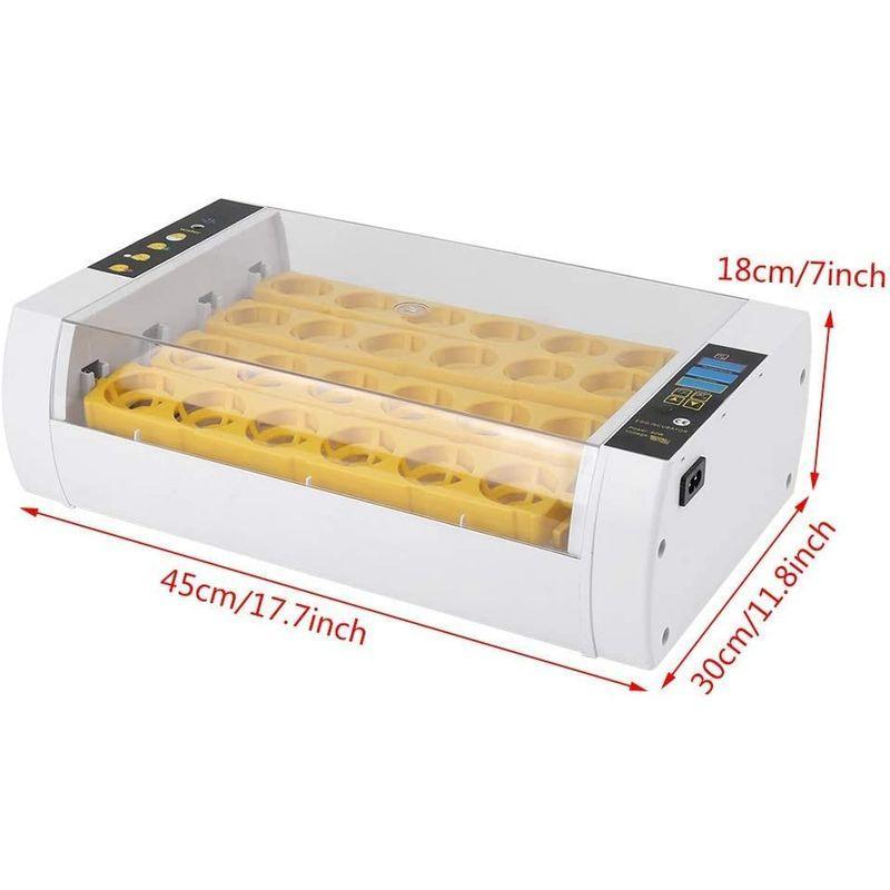 鳥類全自動孵卵器　孵卵機　ふ卵器　インキュベーター　低騒音　湿度、温度制御　温度・湿度ディスプレイ　24枚　ふ卵機　孵化器　LED液晶　消費