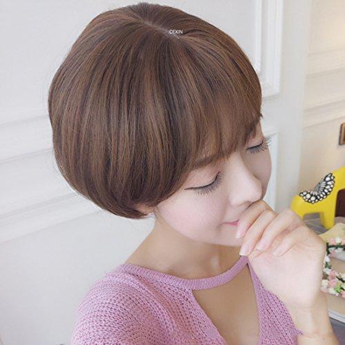 翌日発送可能 メンズアクセサリー Lesun 耐熱ウィッグ ショートボブ 個性的フルウィッグ ゆるふわ シースルーバング 微巻 パーマ 耐熱 女性可愛いストレート ナチュラルカール フ Www Threeriversofs Com