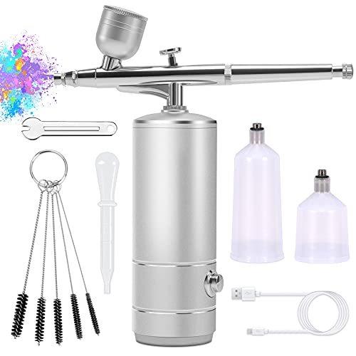 宅送 エアブラシ 充電式 コンプレッサー シングルアクション カップ分離型 口径0 3mmノズル プラモデル製作入門 電動エアブラシ塗装 初心者向け 噴き出 半額品 Www Aqtsolutions Com
