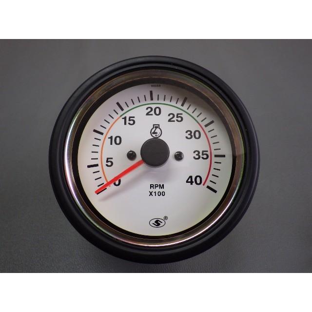 ディーゼル用タコメーター85φ白パネル 12V/24V兼用 : MATTWEB ディーゼル用タコメーター85φ白パネル 12V/24V兼用 : MATTWEB
