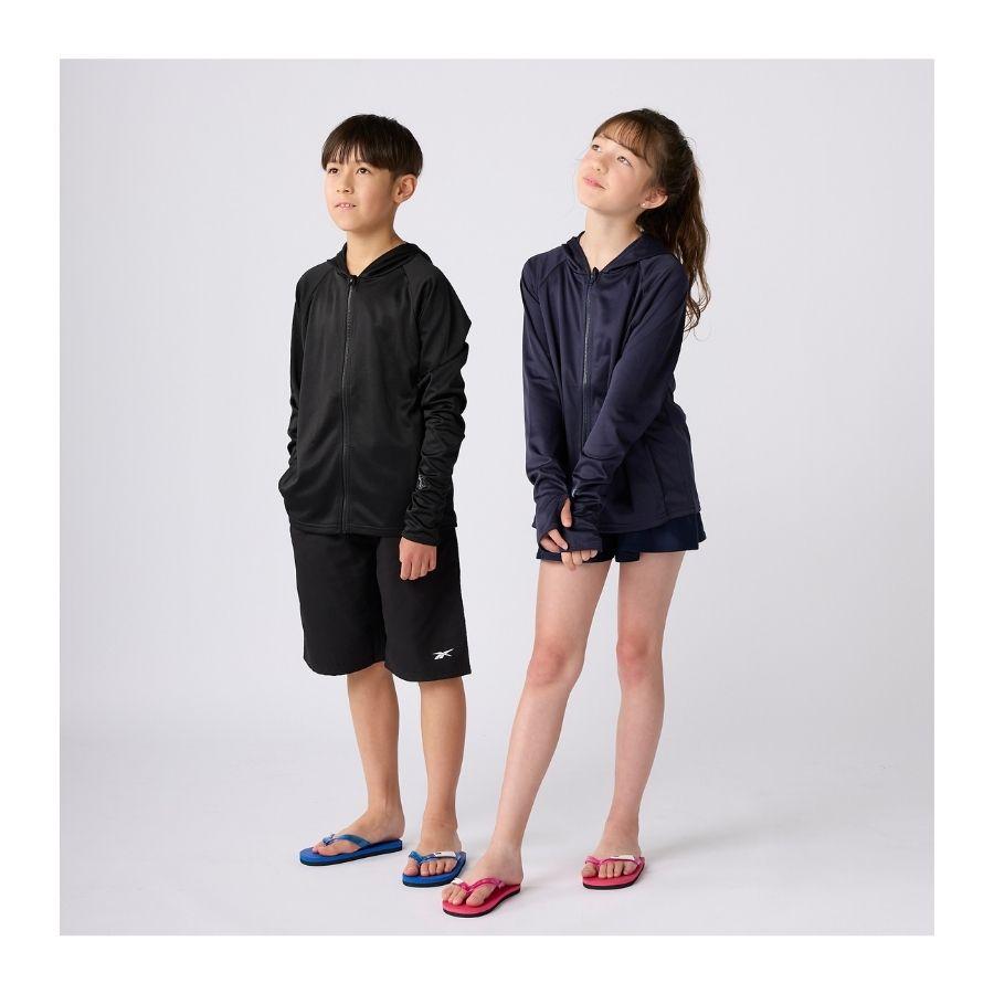 ラッシュガード キッズ スクール水着 女の子 男の子 フード付き ラッシュガード キッズ スクール水着 女の子 男の子 フード付き