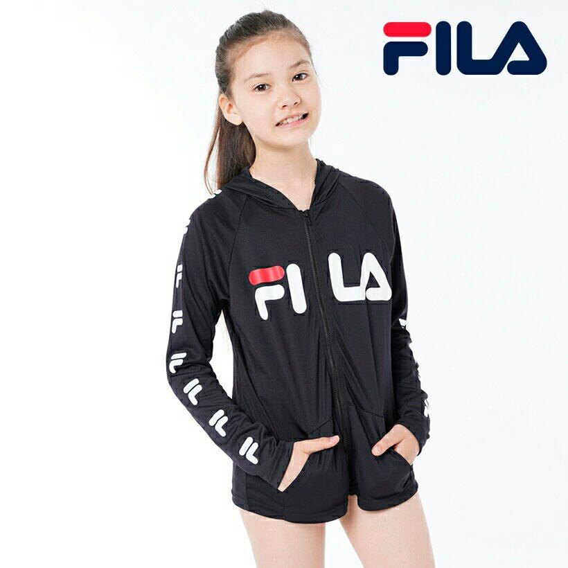 ラッシュガード キッズ 子供 Uvパー カーフィラ ビーチ 海 川遊び プール スイミング アウトドア 日焼け対策 ロゴ