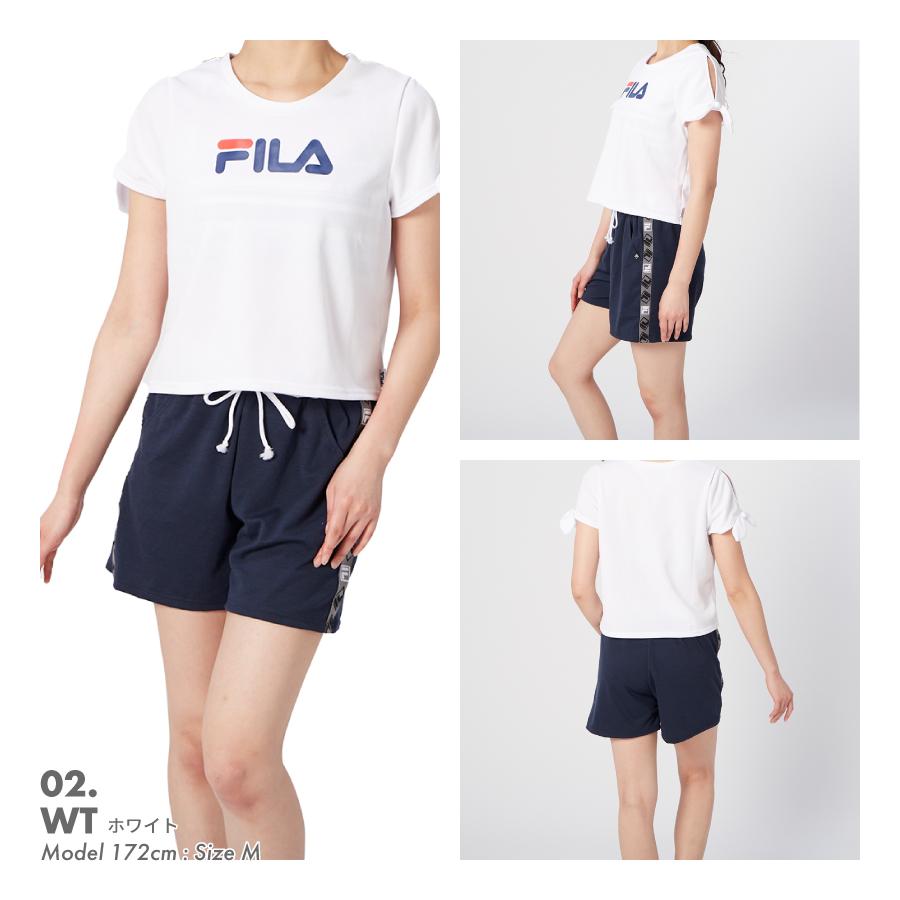 FILA（フィラ） 女の子 水着 タンキニ 3点セット 襟スリットTシャツ